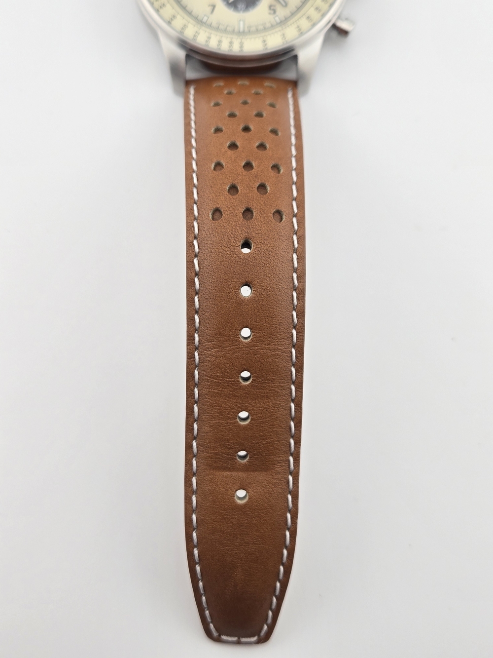 NEW Citizen Men's CA4500-08X Eco-Drive Chronograph Stainless Steel Leather Watch - Picture 9 of 15